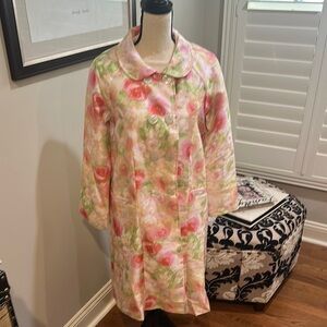 Frances Valentine Floral Pink and Green Coat